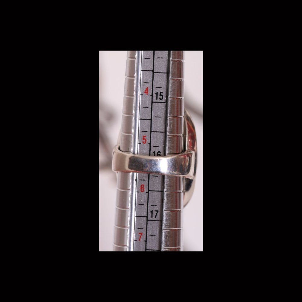 A Vintage Turquoise 925 Oval Ring - Picture 9 of 9
